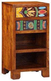 vidaXL Mesa de Apoio Floral com gaveta Castanho 40 x 35 x 75 cm