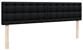 Estrutura de cama otomana com colchão 160x200 cm tecido preto