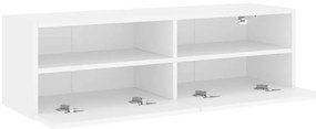 Móvel de parede p/ TV 100x30x30 cm derivados de madeira branco