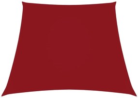 Para-sol estilo vela tecido oxford trapézio 2/4x3 m vermelho