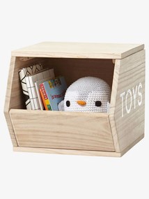 Cubo de arrumação, Toys bege claro liso com motivo