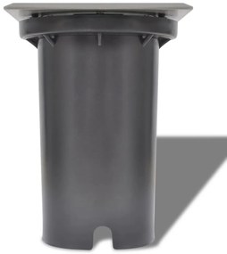 Iluminação LED p/ piso exterior, 3 pcs, quadrado
