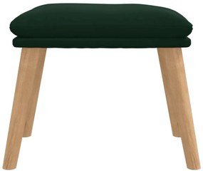 Apoio de pés 45x29,5x35 cm veludo verde-escuro