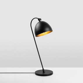 Candeeiro de Mesa Acuka – Preto e Dourado – 18 x 26 x 54 cm