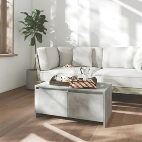 vidaXL Mesa de centro 90x50x41,5 cm derivados madeira cinzento cimento