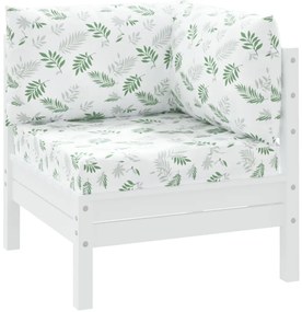 Almofadões p/ móveis paletes 3 pcs tecido oxford padrão folhas