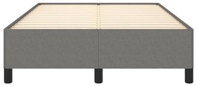 Estrutura de cama sem colchão cinza escuro 120x190 cm tecido
