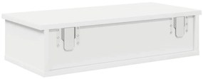 Prateleira parede c/ gavetas 60x28x15 cm deriv. madeira branco
