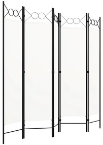 Divisória de quarto com 5 painéis 200x180 cm branco