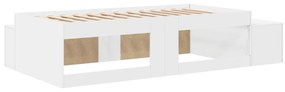 Estrutura de Cama Armazenadora Branca 80x200 cm