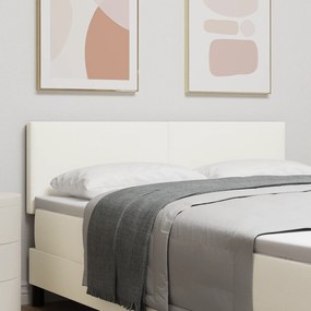 Cabeceira LED vidaXL Design Simples Creme 72 cm em Tecido de Corduroy