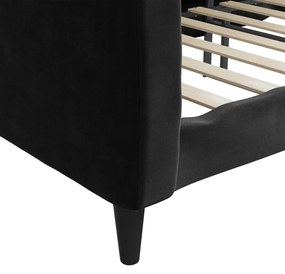 Sofá-cama 90x190 cm veludo preto