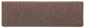 Tapetes de escadas 30 pcs 65x21x4 cm castanho