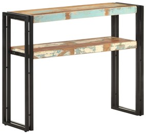 Mesa consola 90x30x75 cm madeira recuperada maciça