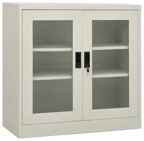 vidaXL Armário de escritório 90x40x90 cm aço cinzento-claro