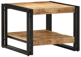 Mesa de centro 50x50x38 cm madeira de mangueira áspera maciça