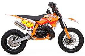 MINI MOTO Crianças MINICROSS gasolina Roan 50M 50cc 9cv 12/10" réplica KTM Laranja