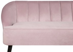 Sofá de 3 lugares em veludo rosa ALSVAG Beliani