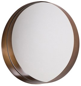 Espelho de parede redondo em metal cor de cobre ø 40 cm PINHEIRO Beliani