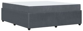 Estrutura de cama com colchão Cinzento escuro 180 x 200 cm