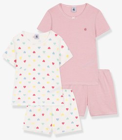 Lote de 2 pijamas, para criança, da PETIT BATEAU branco