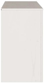 Sideboard vidaXL "DRAMMEN" Branco 114x43x75,5 cm Madeira Sólida Pinus