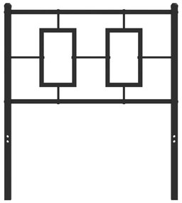 Cabeceira de cama 80 cm metal preto