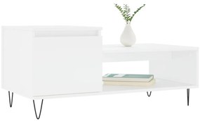 Mesa de centro 100x50x45 cm derivados de madeira branco