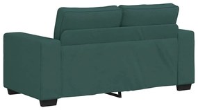 Sofá de 2 lugares 120 cm tecido verde-escuro