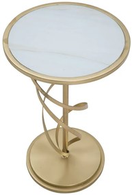MESA DE APOIO GLAM SPIRAL Ø 38X61,5 CM DOURADA
