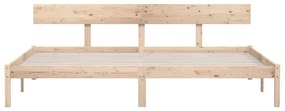 Estrutura de cama super king 180x200 cm pinho maciço