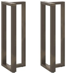 vidaXL Pés de mesa de bar em forma de T, 2 peças, preto, 40x35x(110-111) cm, aço