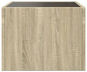Mesa de centro luzes LED Infinity 40x40x30 cm carvalho sonoma