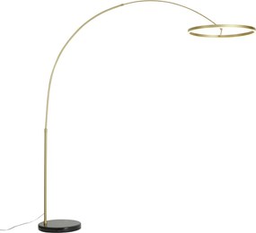 Candeeiro de Arco de Design Dourado Incl. LED Regulável em 3 Níveis - Anello