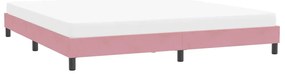 Estrutura de cama com colchão 200x210 cm veludo rosa