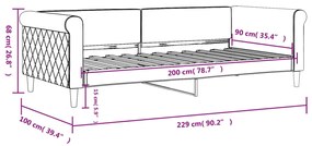 Sofá-cama 90x200 cm veludo verde-escuro