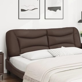 Almofadão de cabeceira 180 cm couro artificial castanho