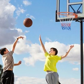 Cesto de basquetebol 38,5 cm montado com rede para todas as condições atmosféricas Laranja