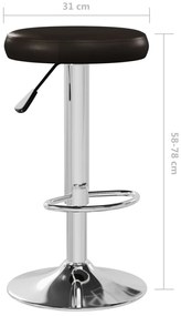 Bancos de bar 2 pcs couro artificial castanho