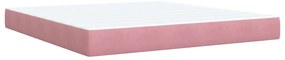 Cama com molas/colchão 180x200 cm veludo rosa