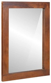 vidaXL Espelho Retangular com espelho Marrom e Prata 50 x 2,5 x 70 cm