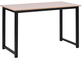 HOMCOM Mesa de computador para casa oficina Com pés ajustáveis Mobiliário de Escritório Simples 100 kg de carga Armação de metal | Aosom Portugal