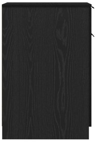 Armário de Mesa vidaXL em Carvalho Preto - 33x50x75 cm - Feito de Made