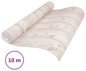 Papel parede 3D grão de madeira 10x0,53 m não-tecido cinza