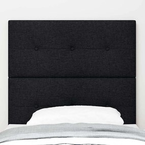 Cabeceira vidaXL Botão Estofada Preta 80 cm Tecido