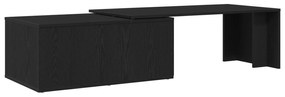 Mesa de Centro Folheada Preta de 150x50x35 cm