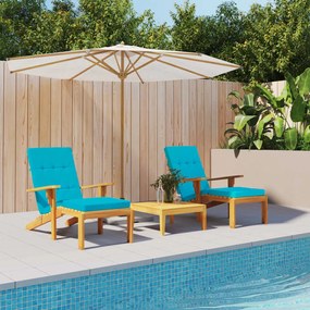 vidaXL Almofadões p/ cadeira de terraço 2 pcs tecido oxford turquesa