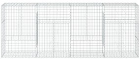 Cesto gabião com cobertura 400x50x150 cm ferro galvanizado