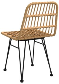 Cadeiras de jardim 2 pcs 48x62x84 cm vime PE