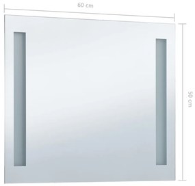 Espelho Caffi com Luz LED - 60x50 cm - Design Moderno